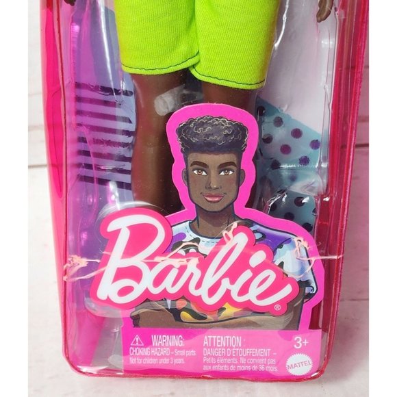 Mattel African American Young Man Collectible Doll With Colorful Shirt - Picture 12 of 13